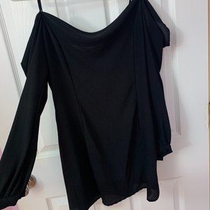 Nasty Gal // Off the Shoulder Black Mini Dress
